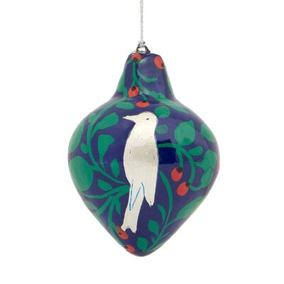 Navy blue and silver lantern decoration
